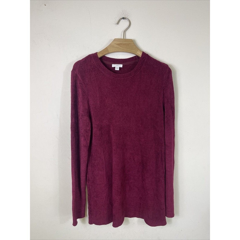 J Jill  Sweater Womens Small Plush Soft Maroon Top Viscose Blend Size Small